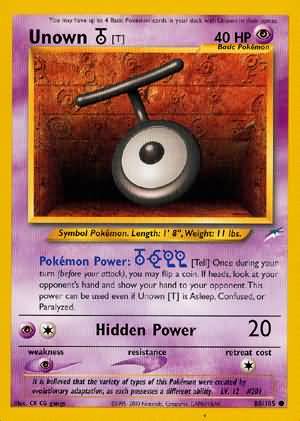 Unown [T] (88/105) [Neo Destiny Unlimited] | Clutch Gaming