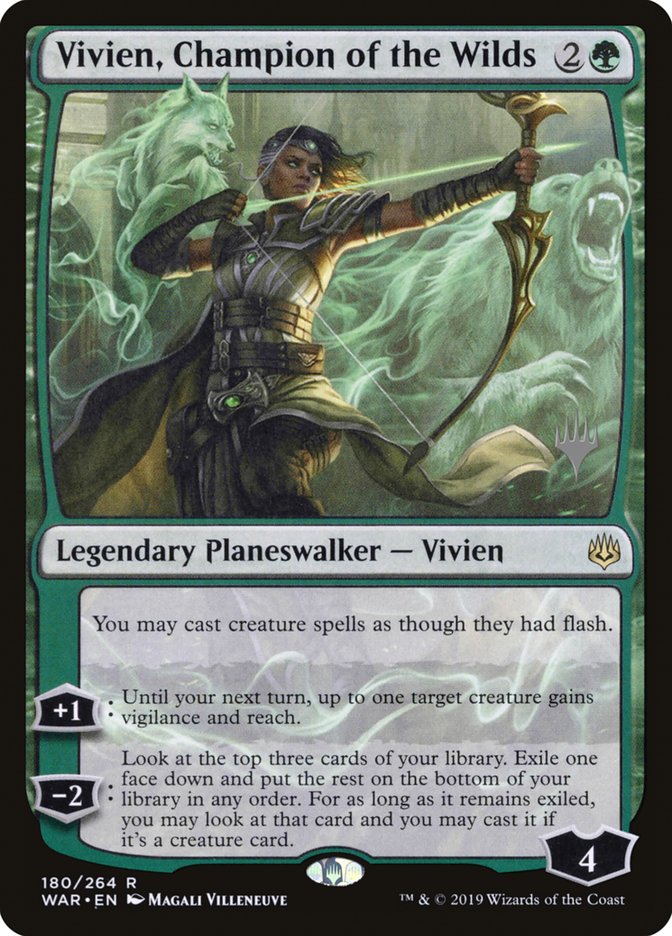 Vivien, Champion of the Wilds (Promo Pack) [War of the Spark Promos] | Clutch Gaming