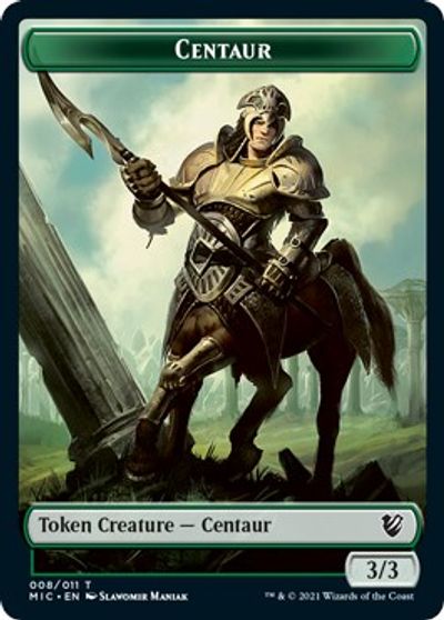 Centaur // Wolf Double-Sided Token [Innistrad: Midnight Hunt Commander Tokens] | Clutch Gaming