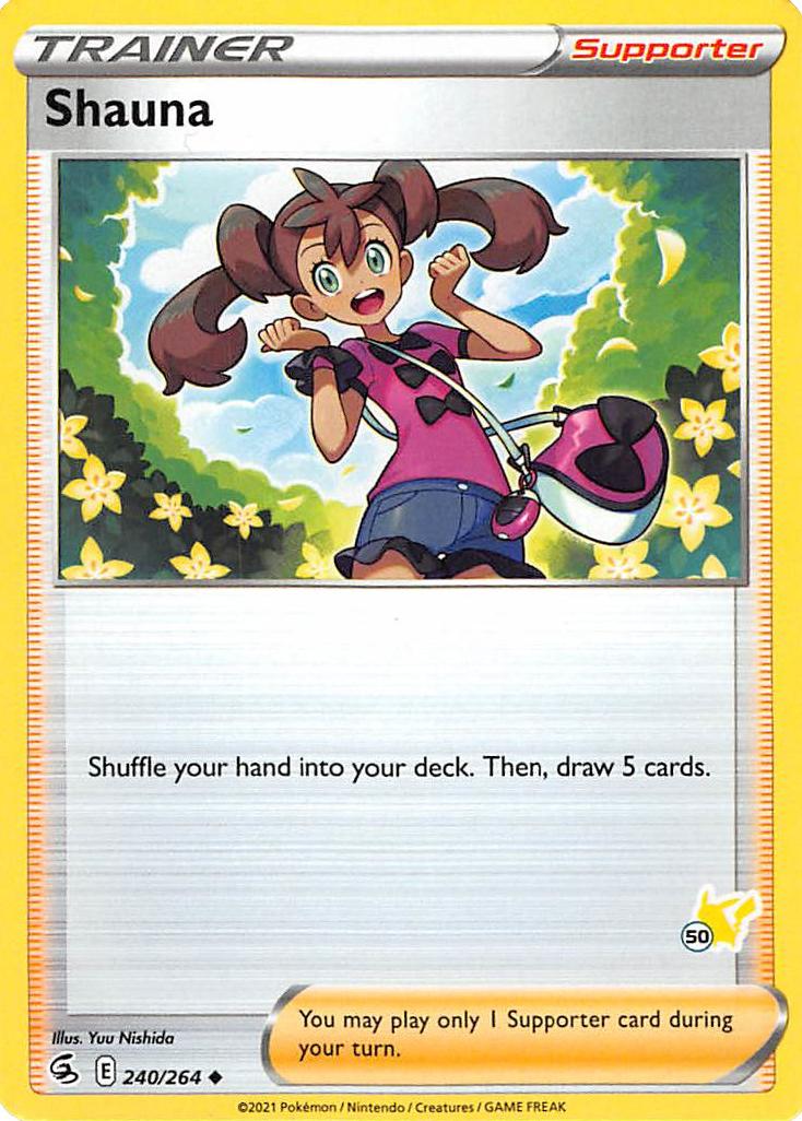 Shauna (240/264) (Pikachu Stamp #50) [Battle Academy 2022] | Clutch Gaming