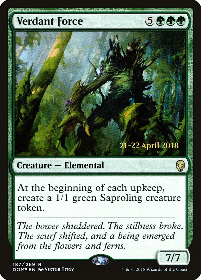 Verdant Force [Dominaria Prerelease Promos] | Clutch Gaming