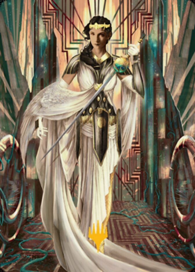 Elspeth Resplendent 2 Art Card (Gold-Stamped Signature) [Streets of New Capenna Art Series] | Clutch Gaming