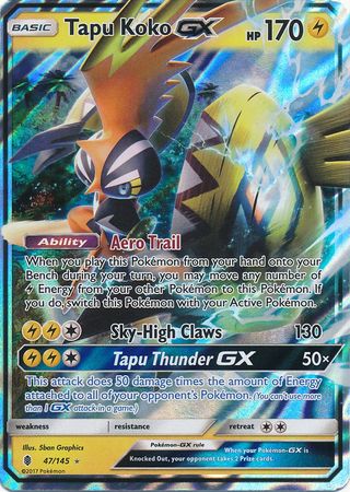 Tapu Koko GX (47/145) (Jumbo Card) [Sun & Moon: Guardians Rising] | Clutch Gaming