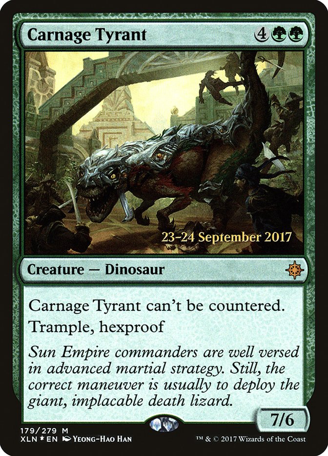 Carnage Tyrant [Ixalan Prerelease Promos] | Clutch Gaming