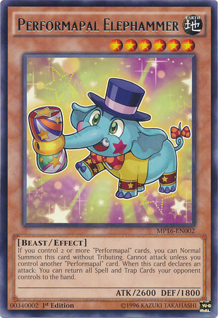 Performapal Elephammer [MP16-EN002] Rare | Clutch Gaming