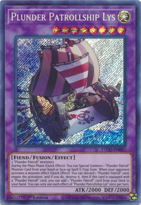 Plunder Patrollship Lys [ETCO-EN087] Secret Rare | Clutch Gaming