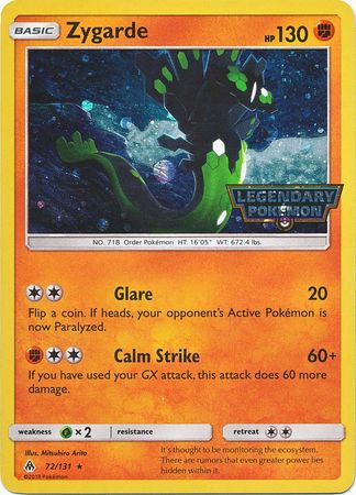 Zygarde (72/131) (Cosmos Holo) [Sun & Moon: Forbidden Light] | Clutch Gaming