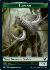 Frog Lizard // Elephant Double-Sided Token [Commander 2021 Tokens] | Clutch Gaming