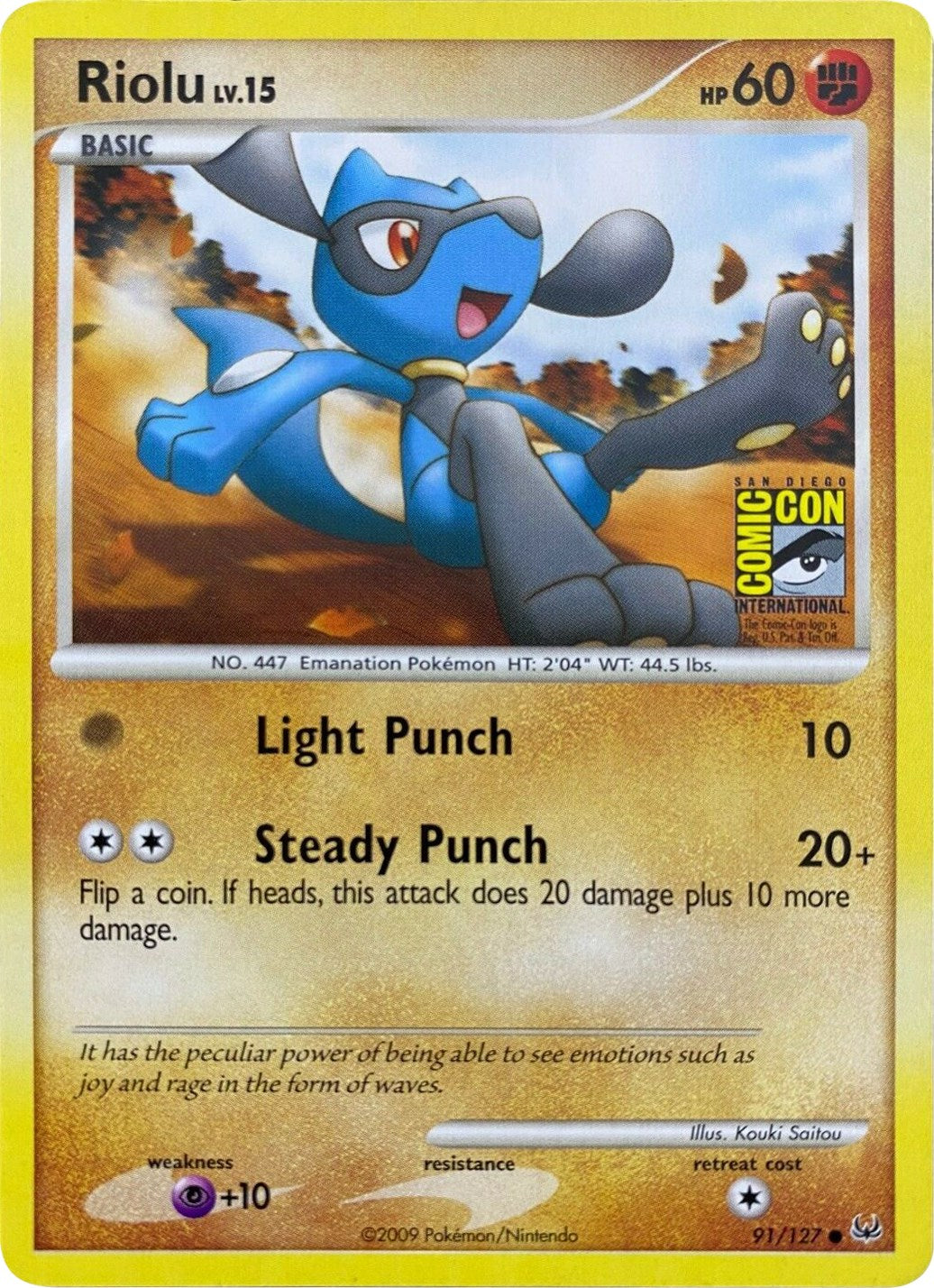 Riolu (91/127) (SDCC 2009) [Platinum: Base Set] | Clutch Gaming