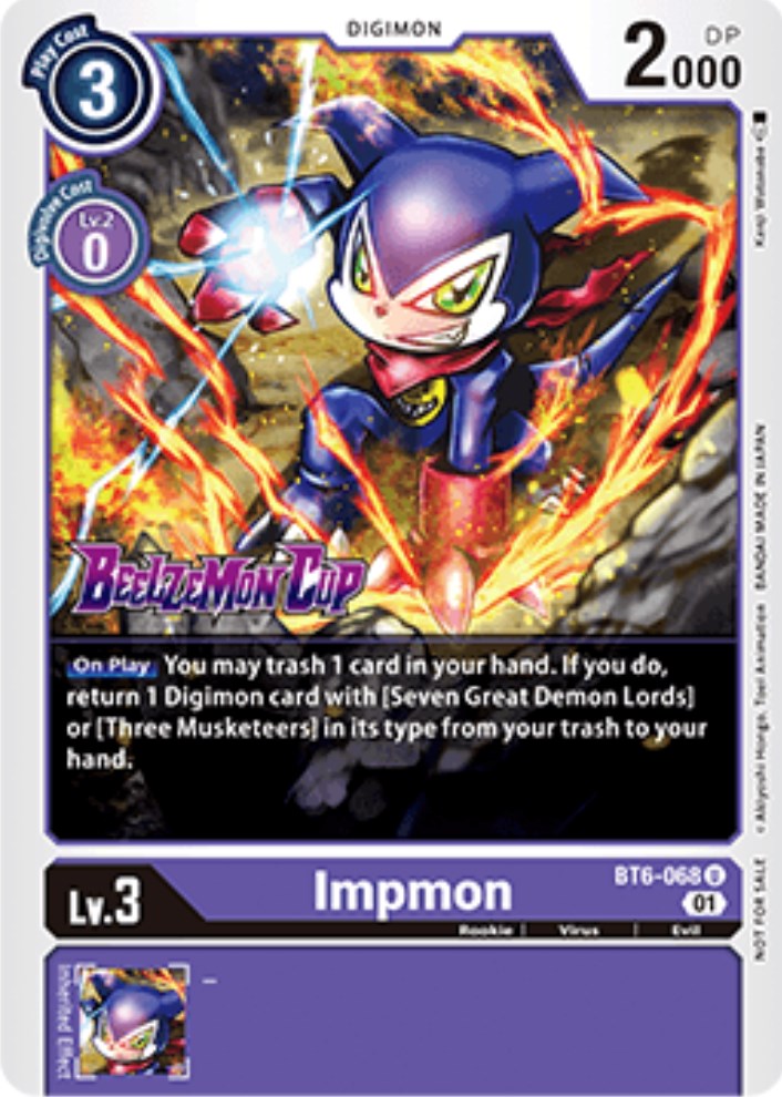 Impmon [BT6-068] (Beelzemon Cup Participation) [Starter Deck: Beelzemon Advanced Deck Set Promos] | Clutch Gaming