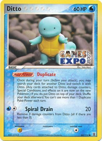 Ditto (64/113) (Games Expo Exclusive) [EX: Delta Species] | Clutch Gaming