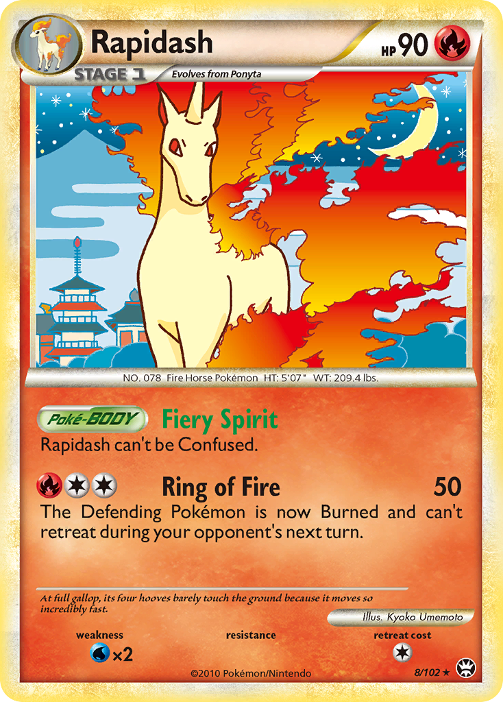 Rapidash (8/102) [HeartGold & SoulSilver: Triumphant] | Clutch Gaming