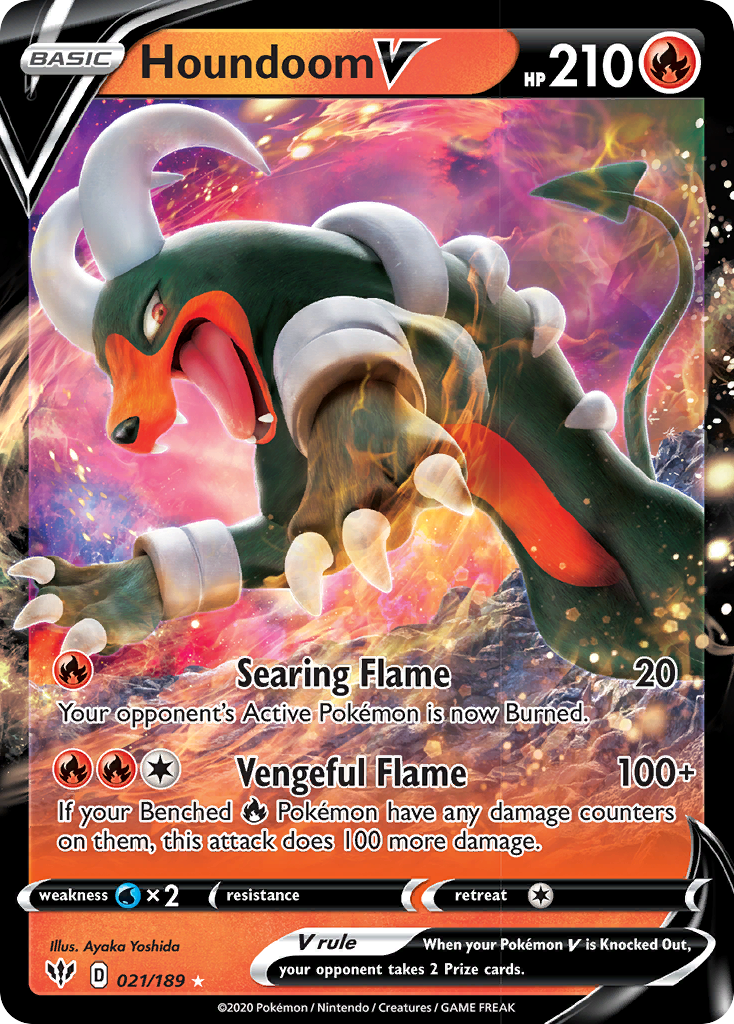 Houndoom V (021/189) [Sword & Shield: Darkness Ablaze] | Clutch Gaming