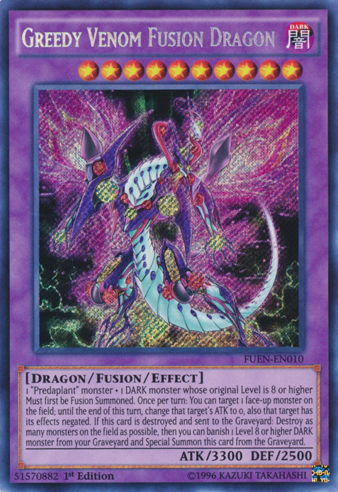 Greedy Venom Fusion Dragon [FUEN-EN010] Secret Rare | Clutch Gaming