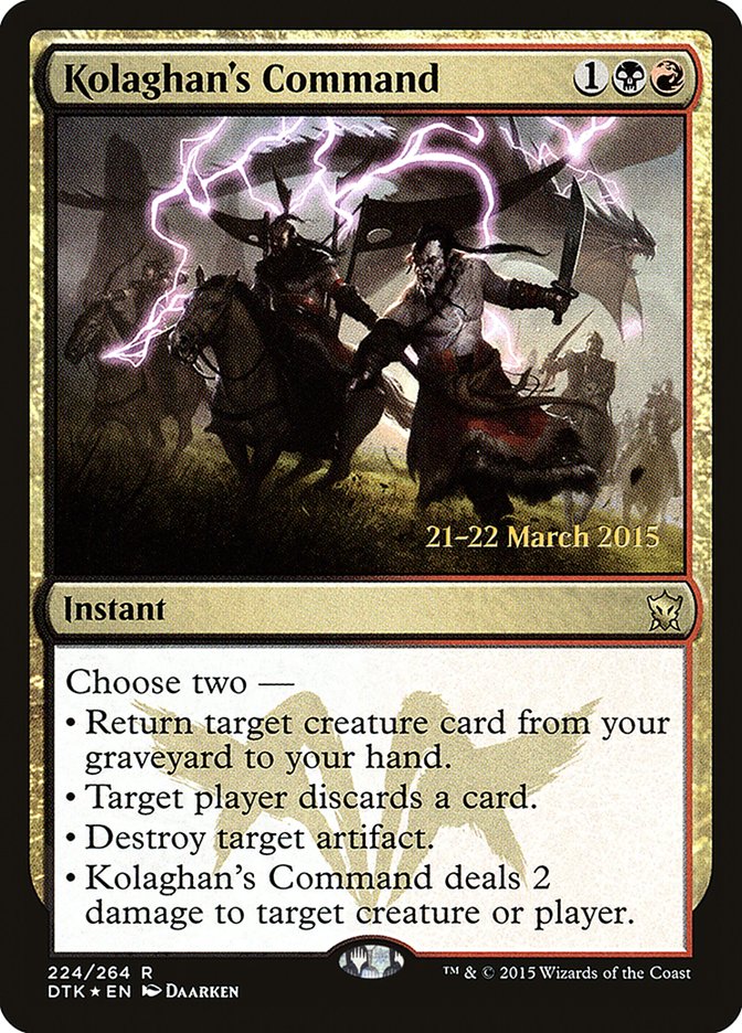 Kolaghan's Command [Dragons of Tarkir Prerelease Promos] | Clutch Gaming