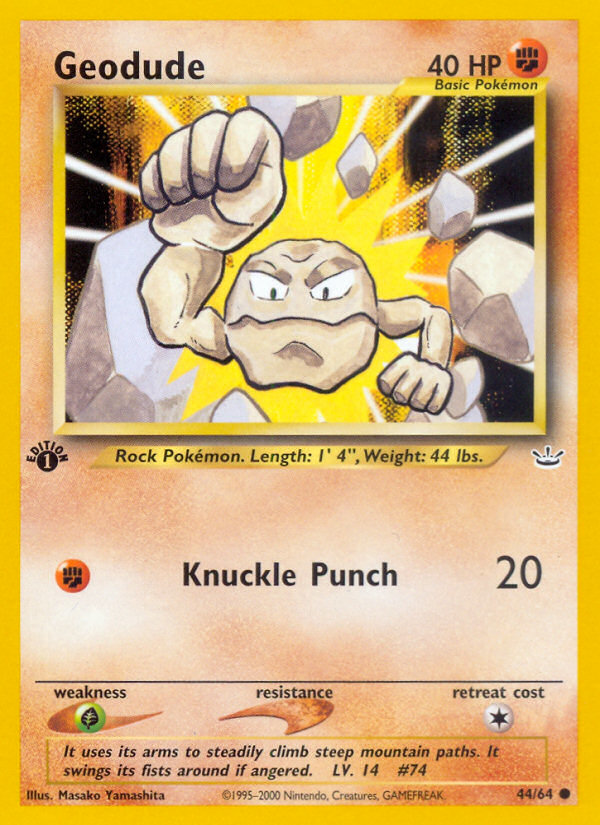 Geodude (44/64) [Neo Revelation 1st Edition] | Clutch Gaming