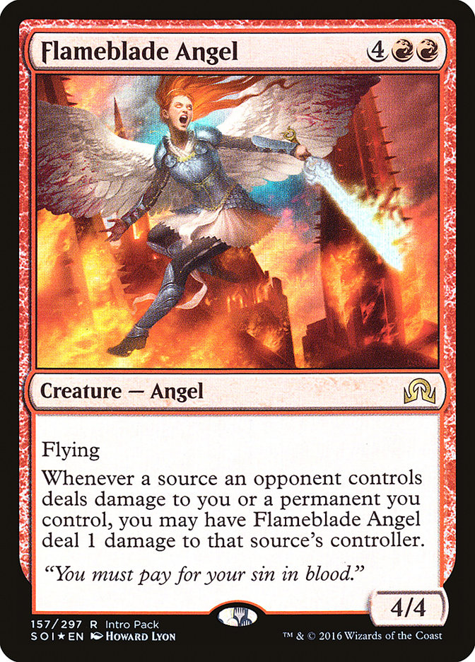 Flameblade Angel (Intro Pack) [Shadows over Innistrad Promos] | Clutch Gaming