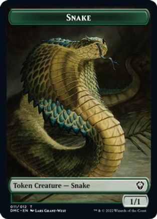 Snake // Hydra Double-Sided Token [Dominaria United Commander Tokens] | Clutch Gaming