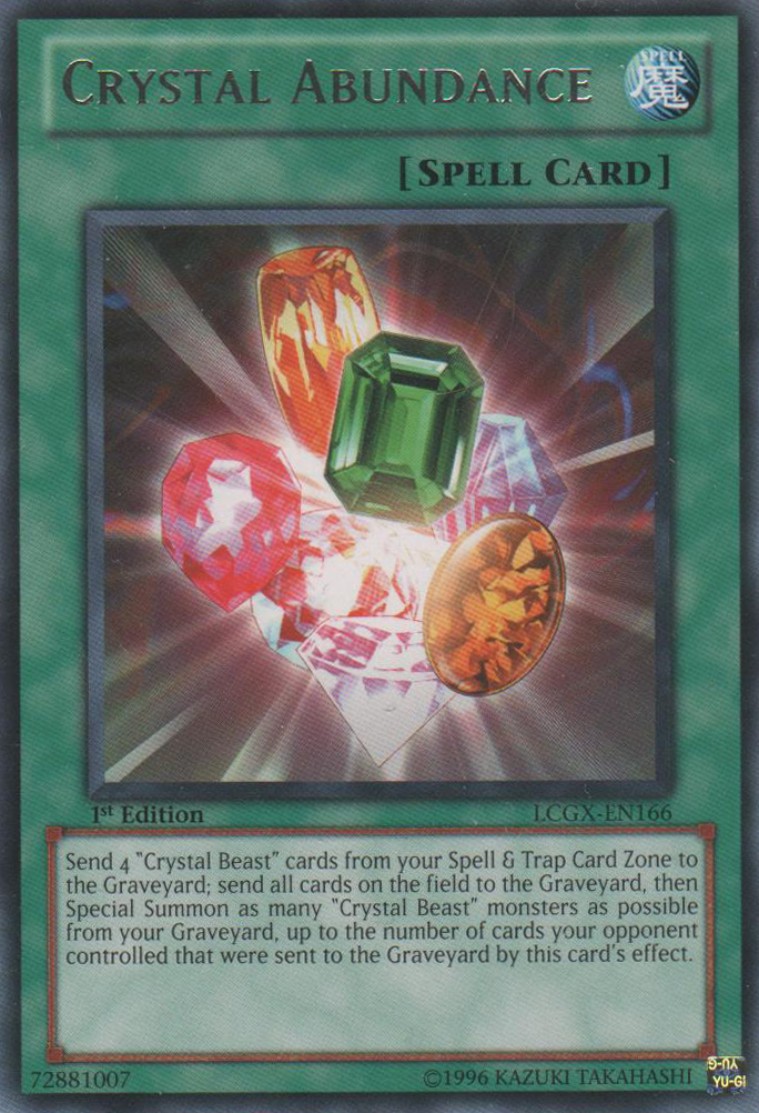 Crystal Abundance [LCGX-EN166] Rare | Clutch Gaming