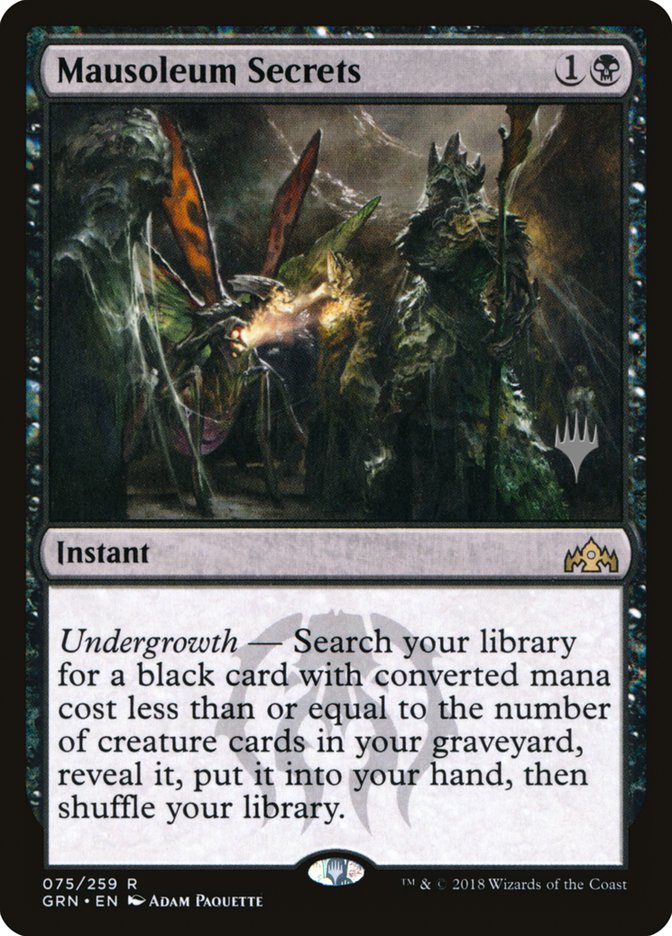 Mausoleum Secrets (Promo Pack) [Guilds of Ravnica Promos] | Clutch Gaming