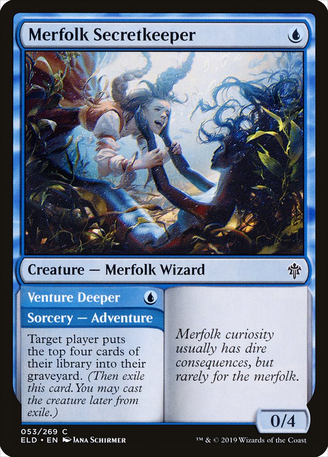 Merfolk Secretkeeper // Venture Deeper [Throne of Eldraine] | Clutch Gaming