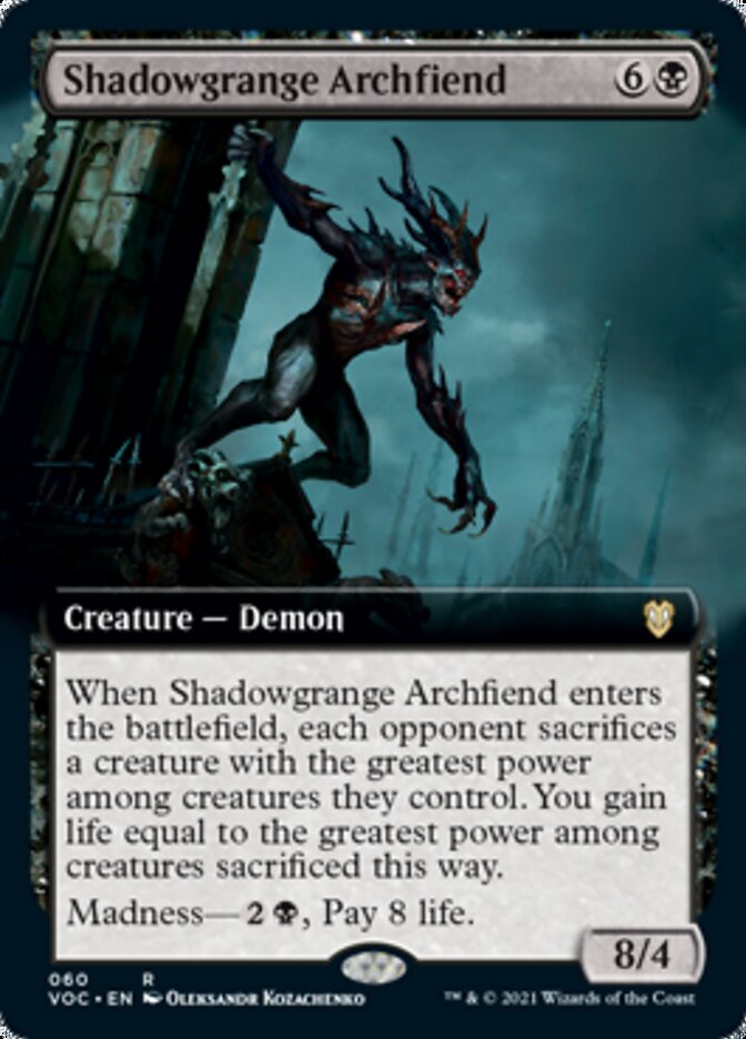 Shadowgrange Archfiend (Extended Art) [Innistrad: Crimson Vow Commander] | Clutch Gaming