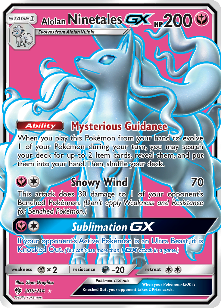 Alolan Ninetales GX (205/214) [Sun & Moon: Lost Thunder] | Clutch Gaming