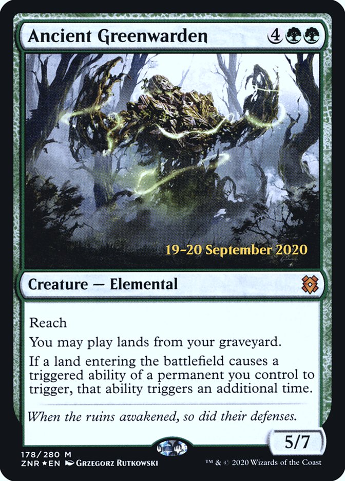 Ancient Greenwarden [Zendikar Rising Prerelease Promos] | Clutch Gaming