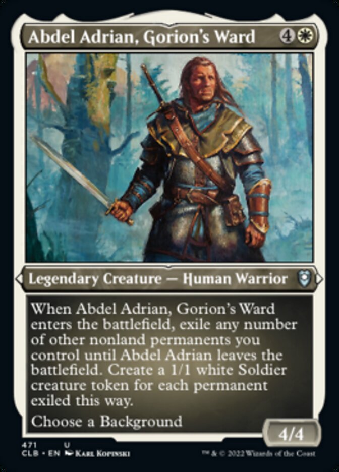 Abdel Adrian, Gorion's Ward (Foil Etched) [Commander Legends: Battle for Baldur's Gate] | Clutch Gaming