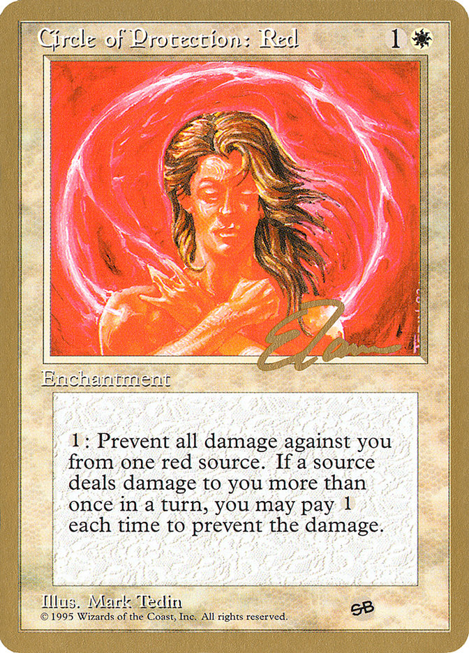 Circle of Protection: Red (Eric Tam) (SB) [Pro Tour Collector Set] | Clutch Gaming