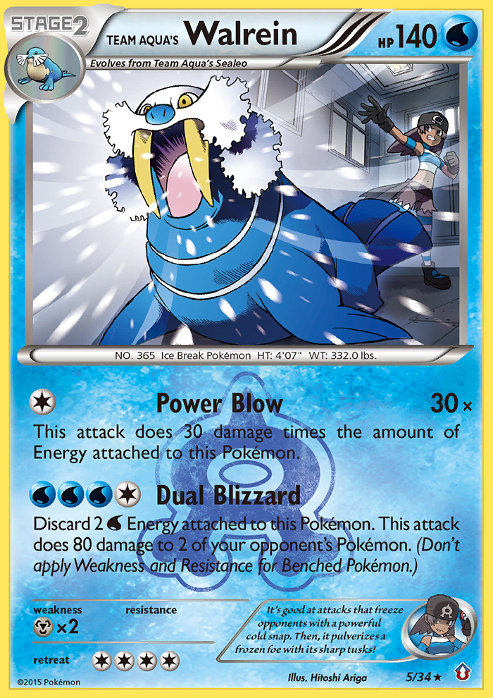 Team Aqua's Walrein (5/34) [XY: Double Crisis] | Clutch Gaming