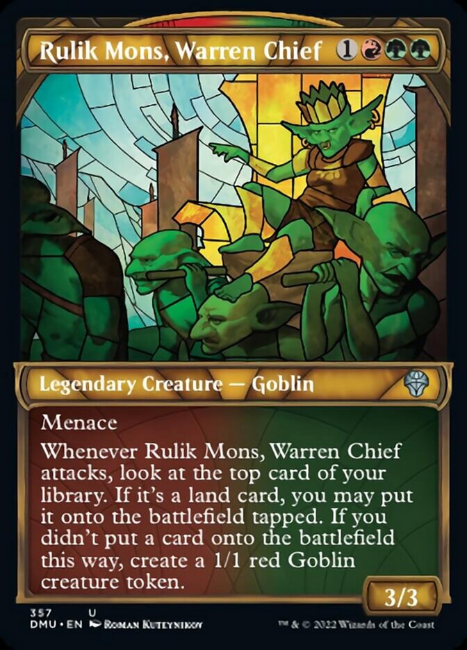 Rulik Mons, Warren Chief (Showcase Textured) [Dominaria United] | Clutch Gaming