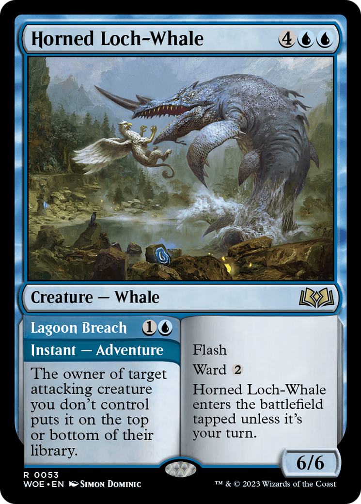 Horned Loch-Whale // Lagoon Breach [Wilds of Eldraine] | Clutch Gaming