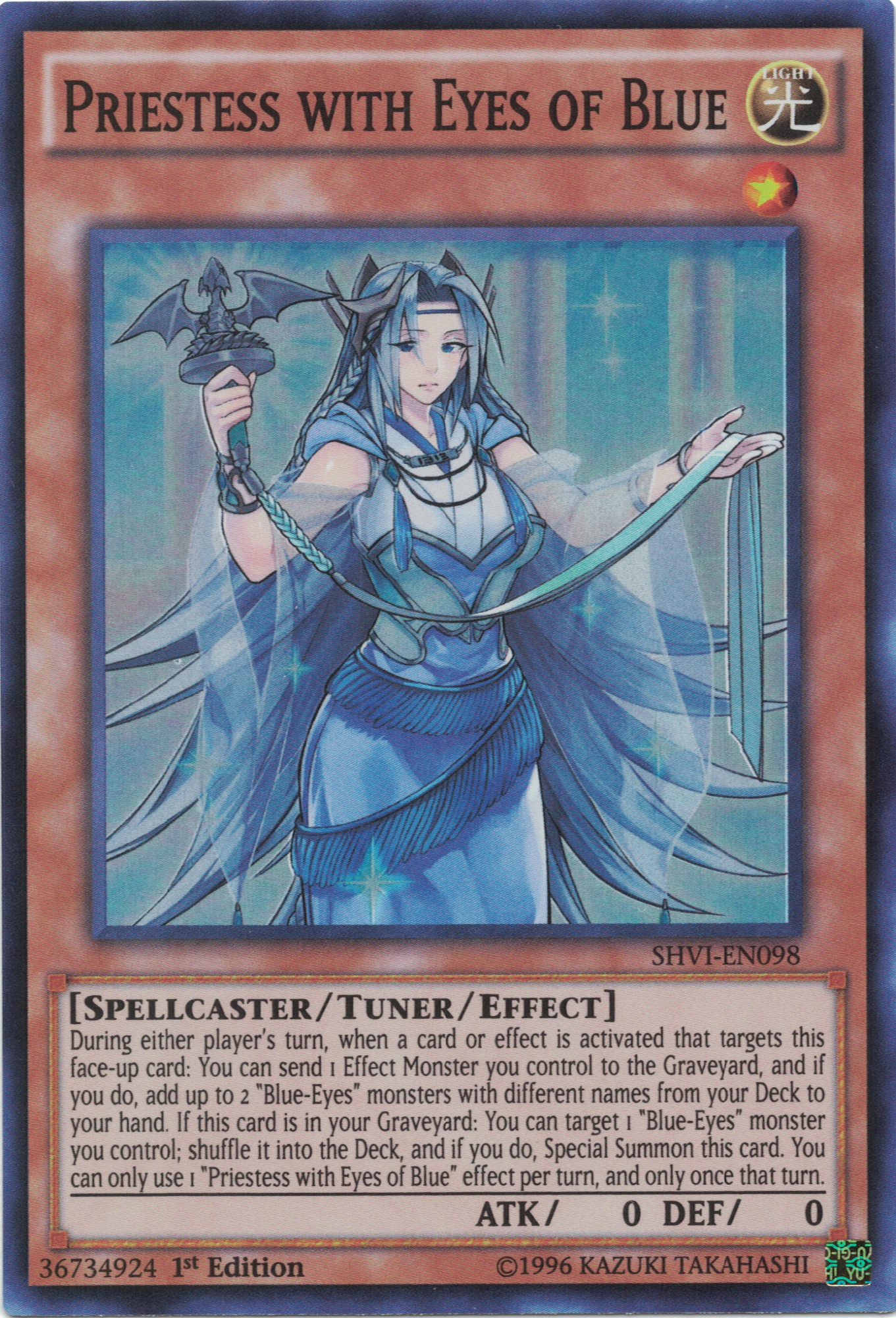 Priestess with Eyes of Blue [SHVI-EN098] Super Rare | Clutch Gaming