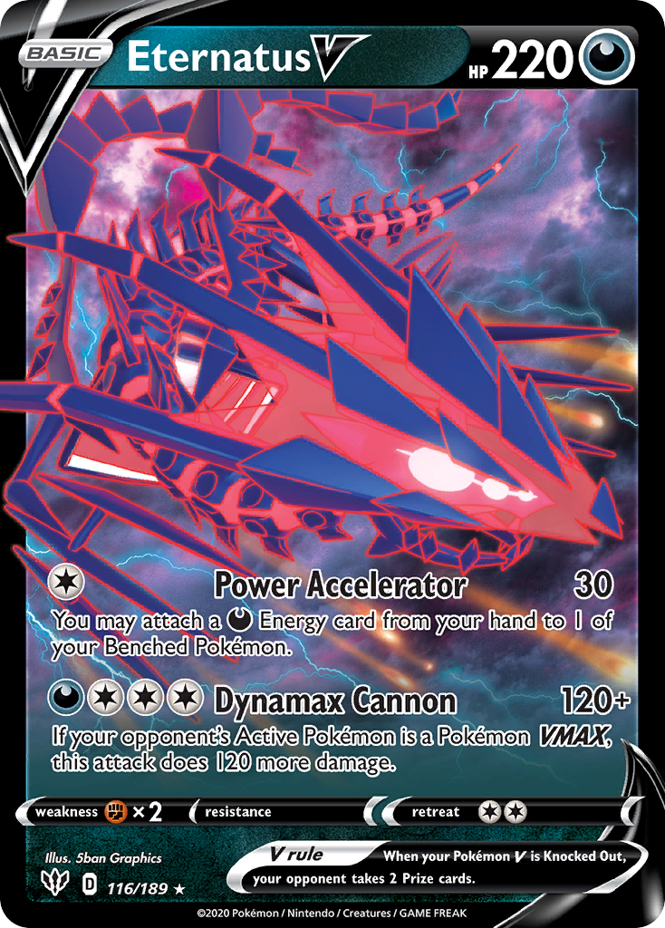 Eternatus V (116/189) (Jumbo Card) [Sword & Shield: Darkness Ablaze] | Clutch Gaming