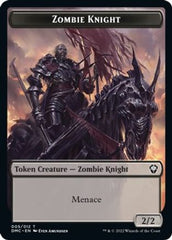 Zombie Knight // Goblin Double-Sided Token [Dominaria United Commander Tokens] | Clutch Gaming