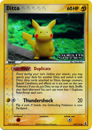 Ditto (63/113) (Stamped) [EX: Delta Species] | Clutch Gaming