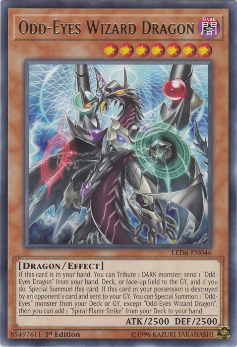 Odd-Eyes Wizard Dragon [LED6-EN046] Rare | Clutch Gaming