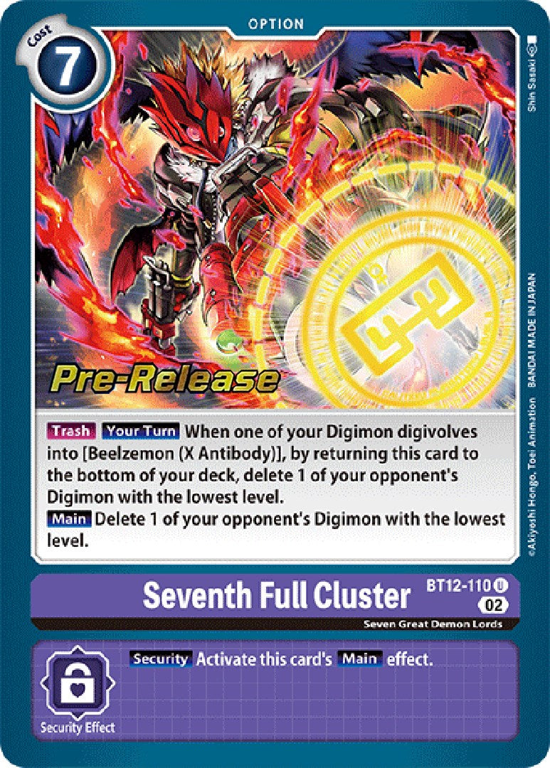 Seventh Full Cluster [BT12-110] [Across Time Pre-Release Cards] | Clutch Gaming