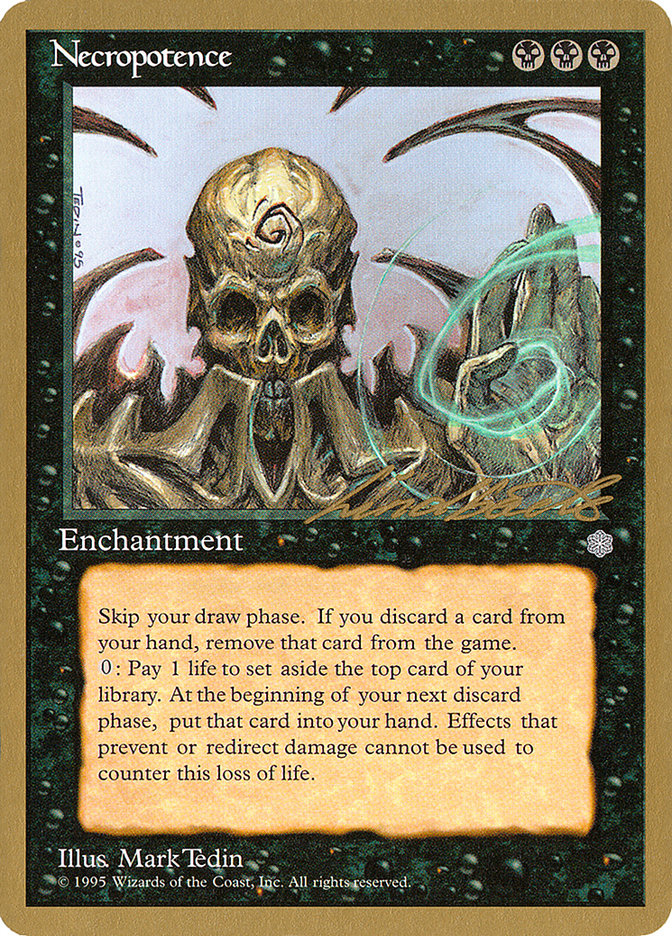 Necropotence (Leon Lindback) [Pro Tour Collector Set] | Clutch Gaming