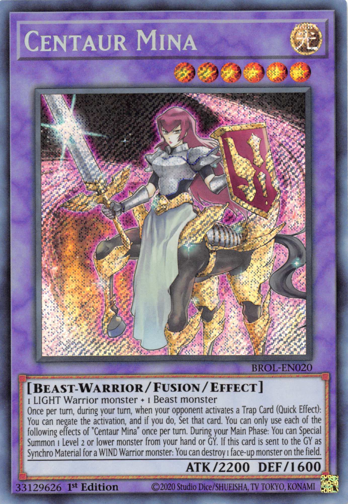 Centaur Mina [BROL-EN020] Secret Rare | Clutch Gaming