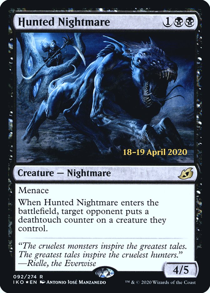 Hunted Nightmare [Ikoria: Lair of Behemoths Prerelease Promos] | Clutch Gaming