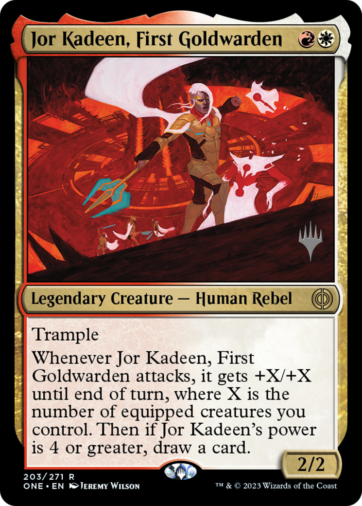 Jor Kadeen, First Goldwarden (Promo Pack) [Phyrexia: All Will Be One Promos] | Clutch Gaming