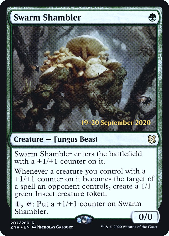 Swarm Shambler [Zendikar Rising Prerelease Promos] | Clutch Gaming