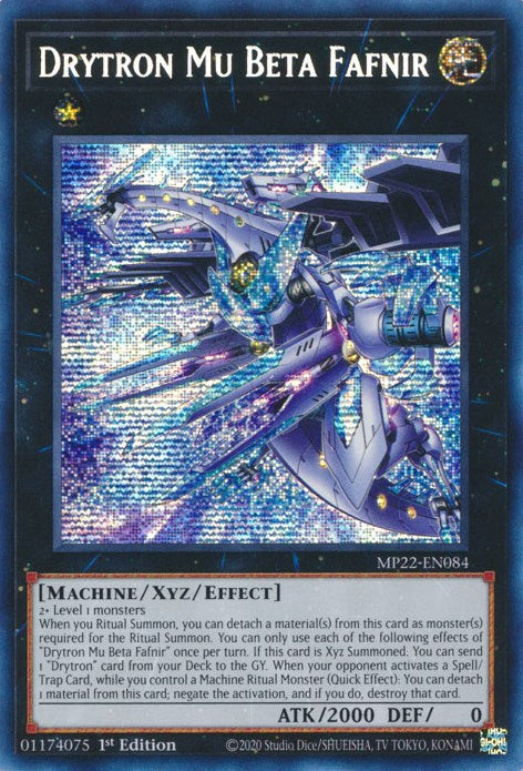 Drytron Mu Beta Fafnir [MP22-EN084] Prismatic Secret Rare | Clutch Gaming