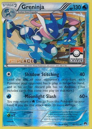 Greninja (40/122) (League Promo 3rd Place) [XY: BREAKpoint] | Clutch Gaming