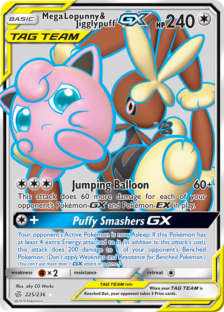 Mega Lopunny & Jigglypuff GX (225/236) [Sun & Moon: Cosmic Eclipse] | Clutch Gaming