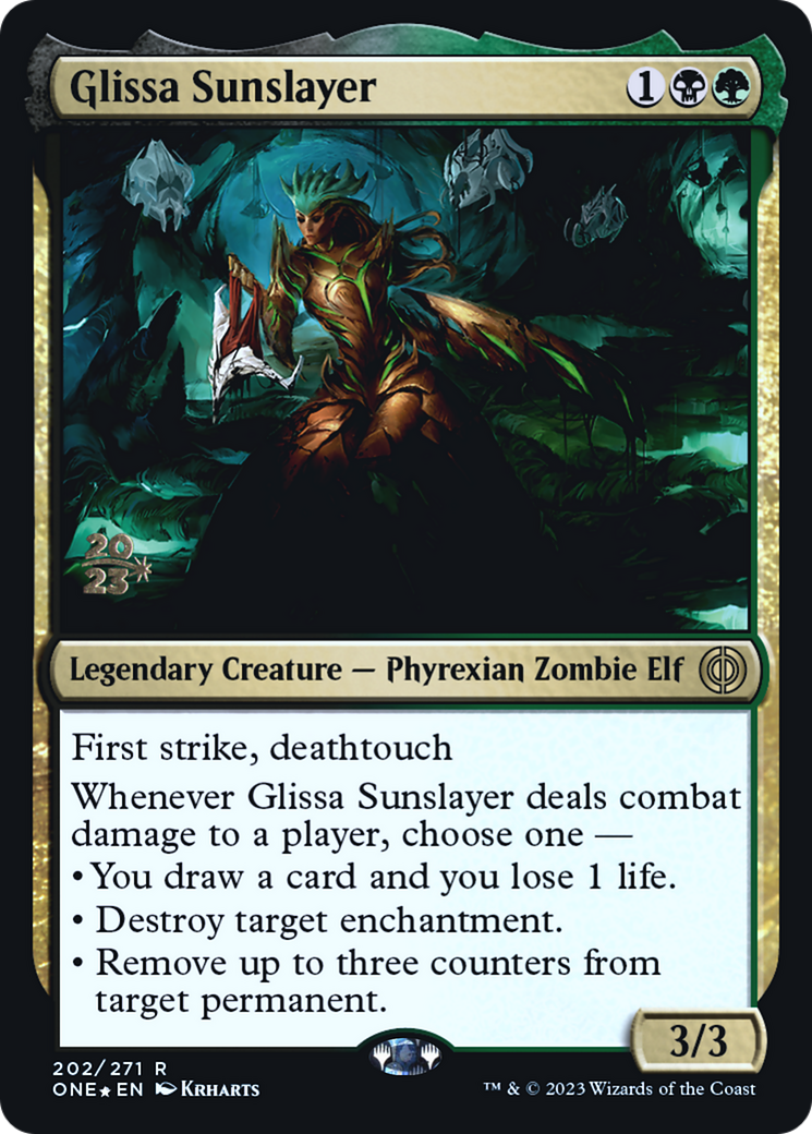 Glissa Sunslayer [Phyrexia: All Will Be One Prerelease Promos] | Clutch Gaming