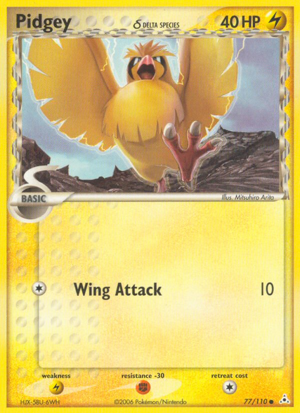 Pidgey (77/110) (Delta Species) [EX: Holon Phantoms] | Clutch Gaming