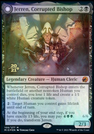 Jerren, Corrupted Bishop // Ormendahl, the Corrupted [Innistrad: Midnight Hunt Prerelease Promos] | Clutch Gaming